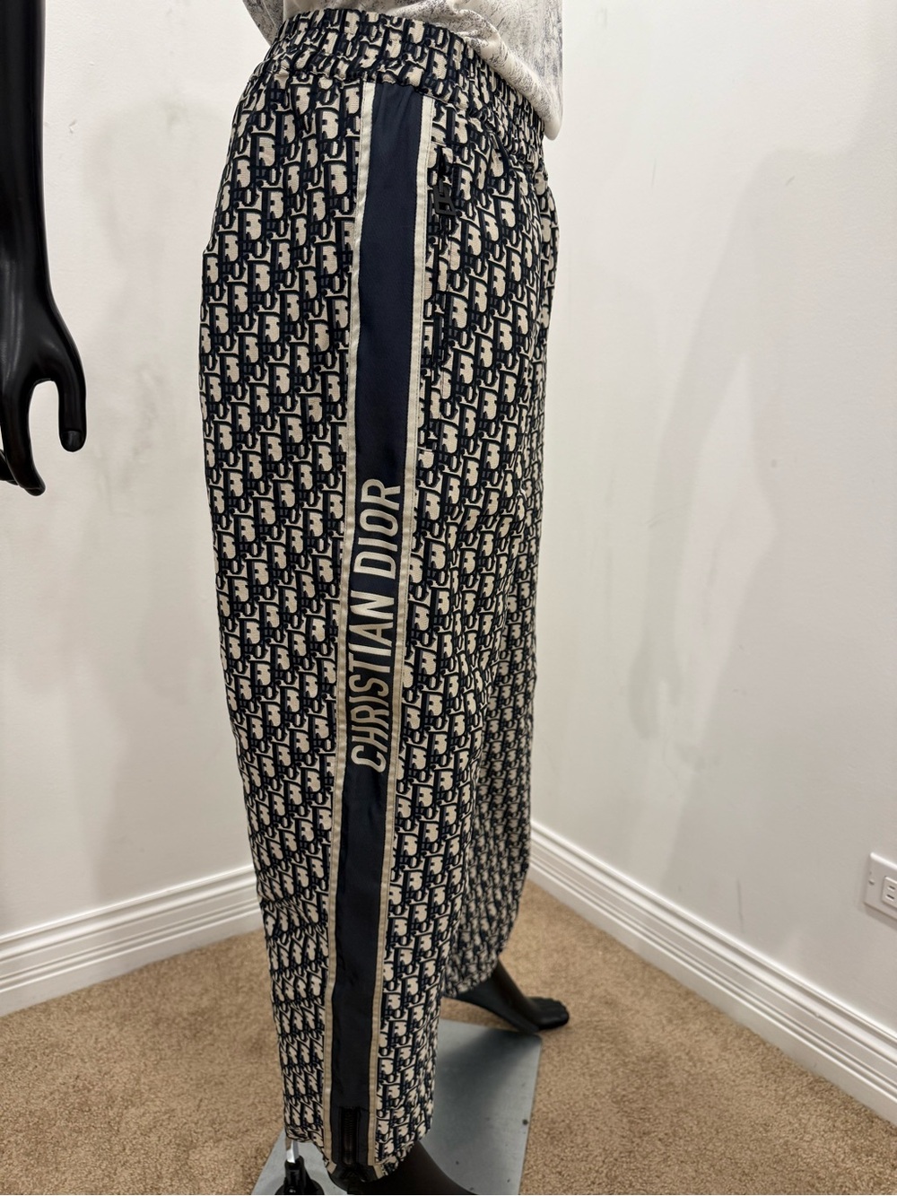 Christian Dior Oblique Monogram Track Pants Joggers Oversized FR34 US2 Italy NEW